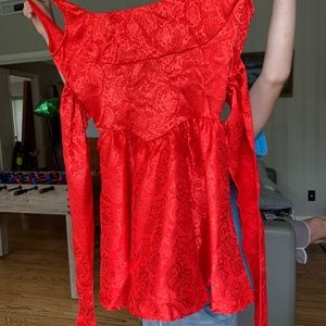 Orange red dress